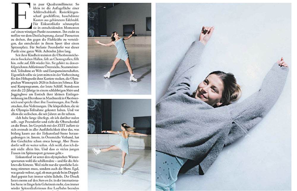 Stefanie Pesendorfer, Eisläuferin, Porträt, DIE ZEIT
