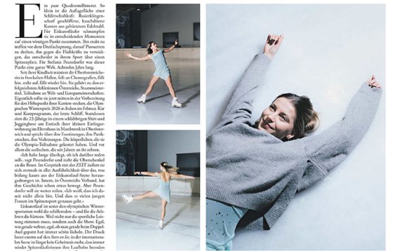 Stefanie Pesendorfer, Eisläuferin, Porträt, DIE ZEIT